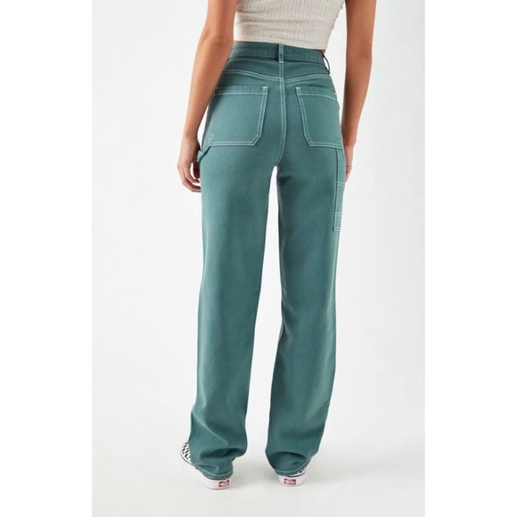PacSun Ocean Green '90s Boyfriend Carpenter Pants - Picture 8 of 8